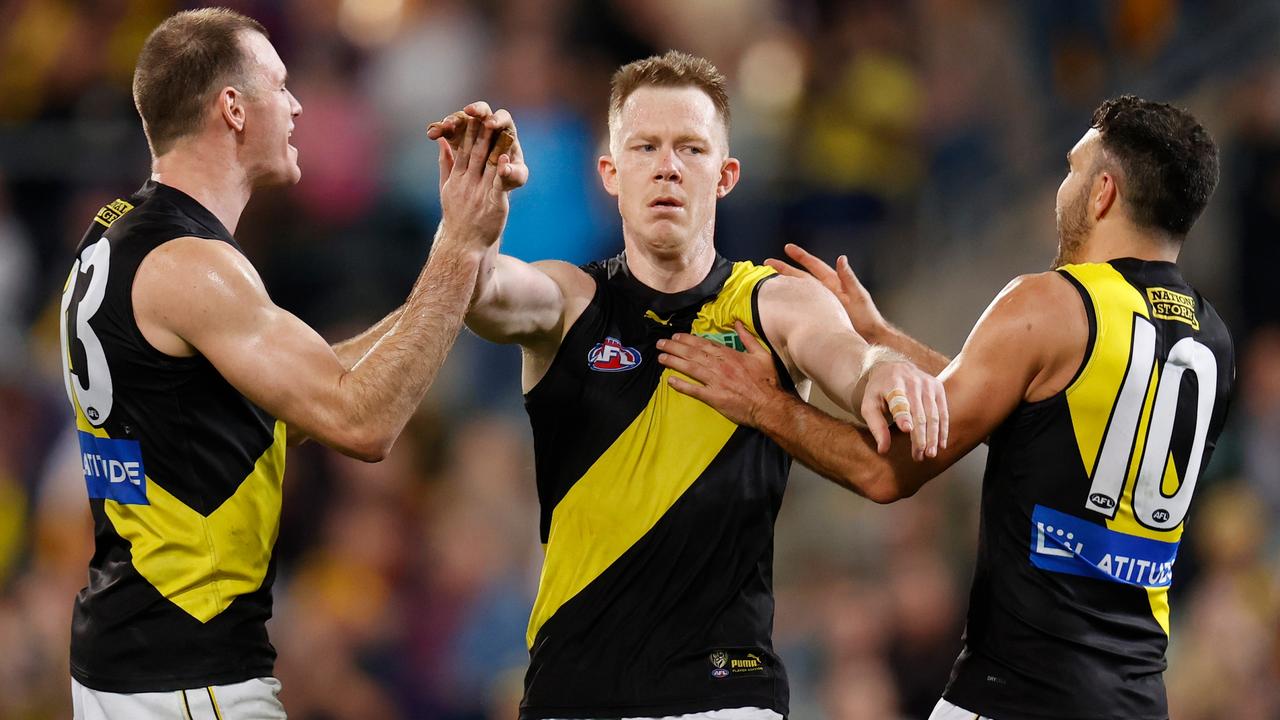 Jack Riewoldt is staying at Richmond on a cut-price deal. Picture: Getty Images)