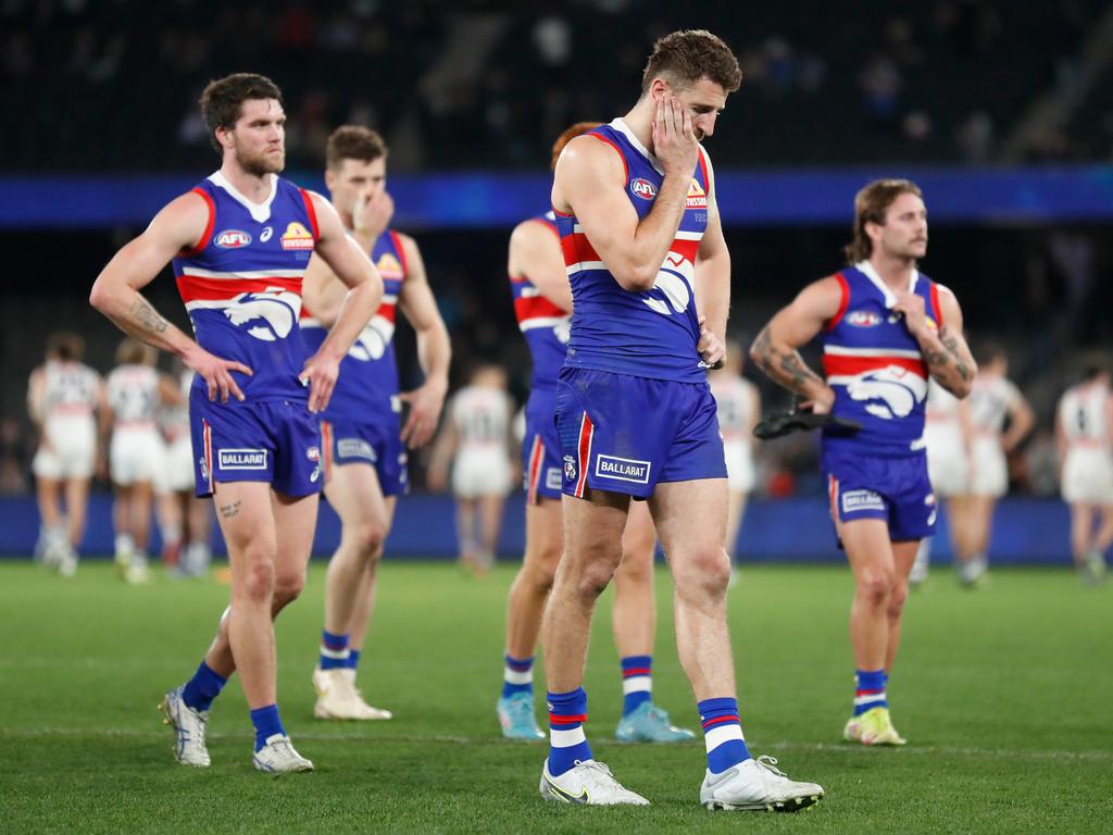 With so much on the line, the Doggies were toothless against the Dockers. Picture: AFL Photos/Getty Images