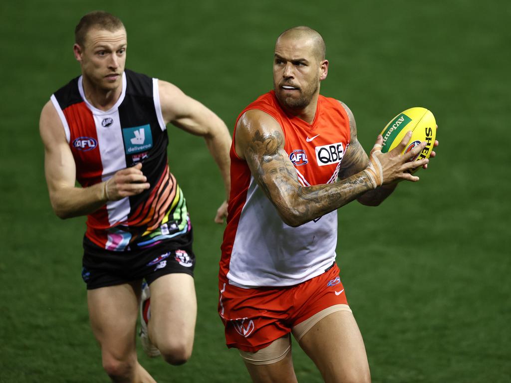 Lance Franklin regained some vintage form in 2021. Picture: Michael Klein