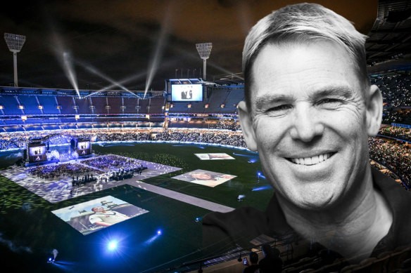 Cricketer Shane Warne was farewelled at an MCG state memorial service in March 2022.