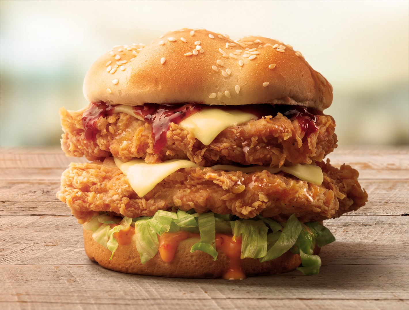 Zinger Stacker Burger Combo