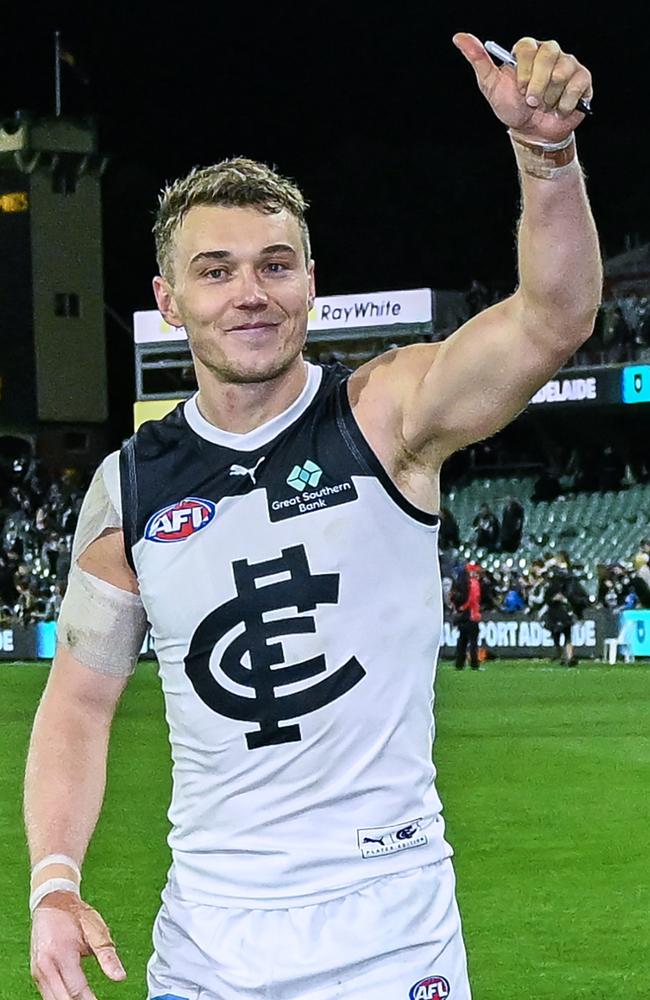 Does Essendon have a plan for the Carlton skipper? (Photo by Mark Brake/Getty Images)