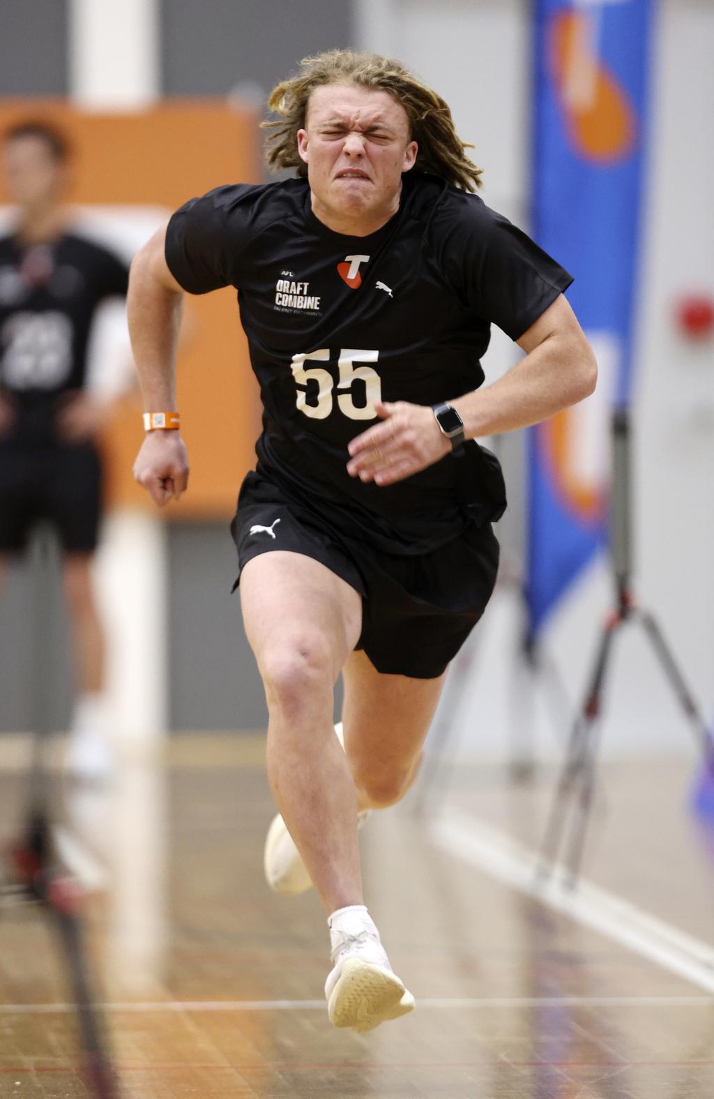 Cody Anderson in action at the draft combine. Picture: Martin Keep/AFL Photos.