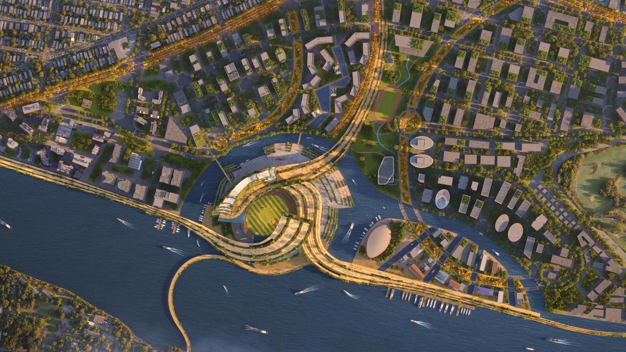 The proposed design of an Olympic precinct at Brisbane’s Northshore.