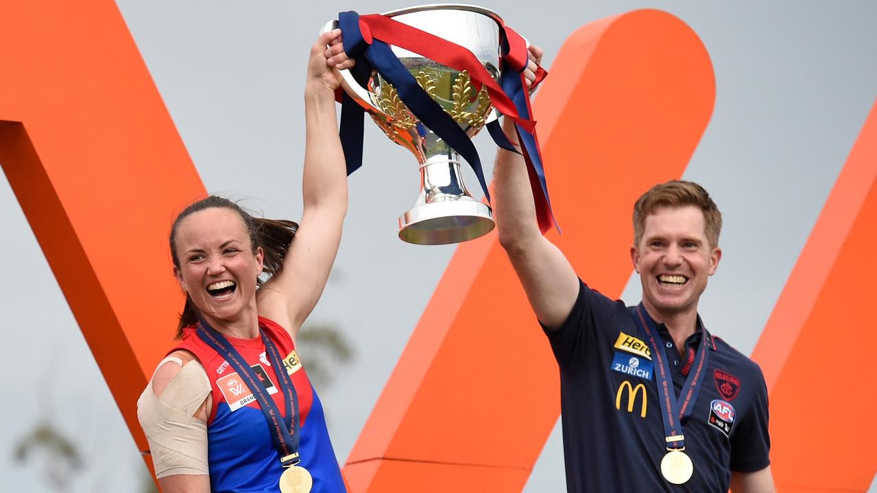 Melbourne were crowned the first champions of an 18 team AFLW season. (Photo by Matt Roberts/AFL Photos/Getty Images)