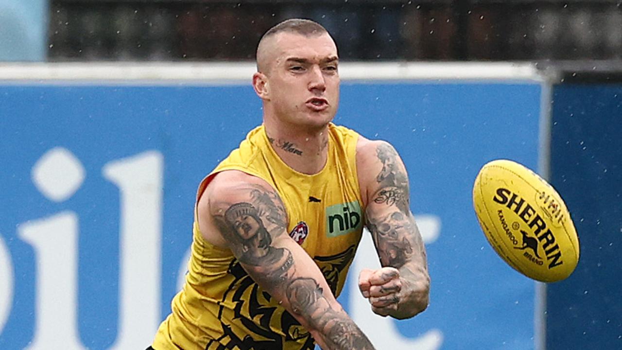 Dustin Martin looked sharp at training. Picture: Michael Klein