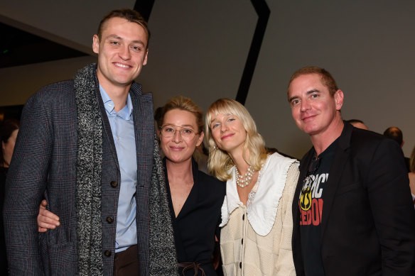Theatregoers (from left) Darcy Moore, Asher Keddie, Dee Salmin and Vincent Fantauzzo.
