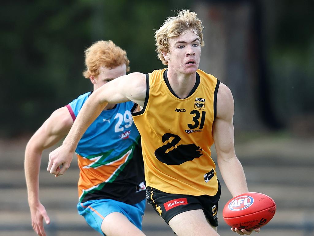 Mitchell Edwards of Western Australia. Picture: Sarah Reed/AFL Photos via Getty Images