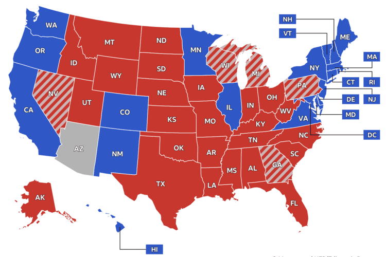 US election map 2024