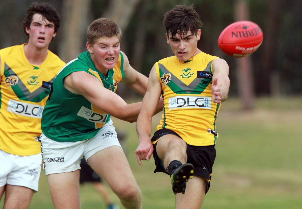 Mannagh playing juniors for North Albury in 2014.