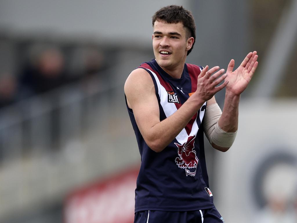 Harry Armstrong is likely to be one of the Dragons’ latest draftees come November 21. Picture: Martin Keep/AFL Photos via Getty Images.