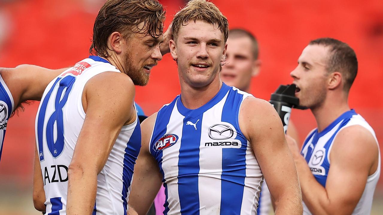 Top draft pick Jaon Horne-Francis is all ready a hit at Arden St. Picture: Getty Images