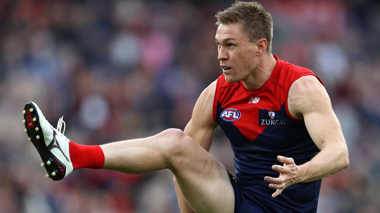 Tom McDonald gets the Dees off to a flyer in the first quarter. Picture: Michael Klein