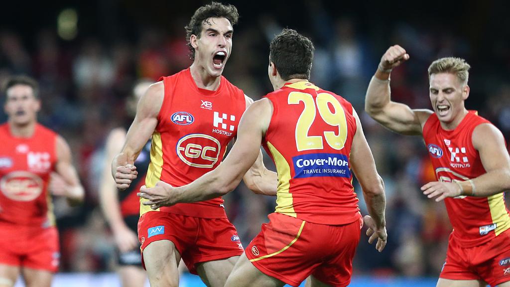 Ben King celebrates a goal during his debut season. Picture: Getty