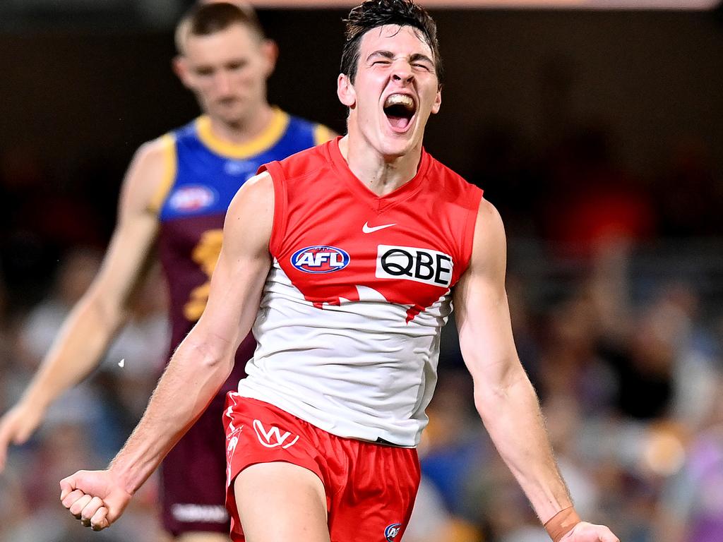 Errol Gulden was one of the Swans’ best players in 2021, despite his youth. Picture: Getty Images