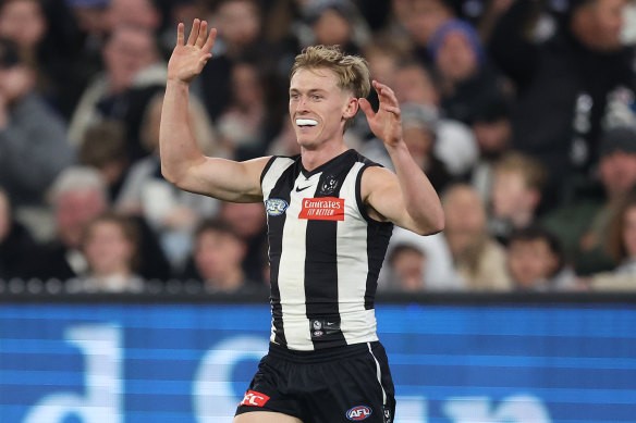 Collingwood’s Joe Richards is weighing up an offer from Port Adelaide.