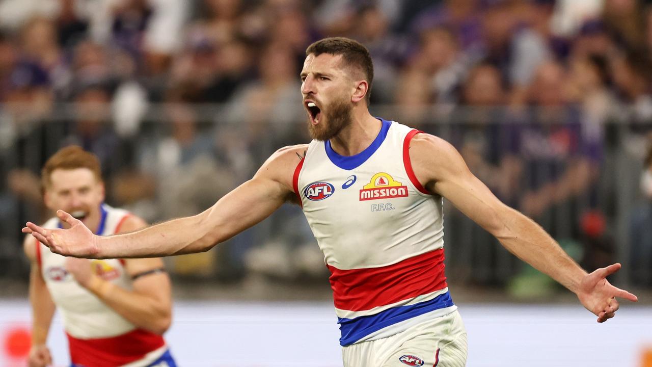 [PLAYERCARD]Marcus Bontempelli[/PLAYERCARD] was dominant against the Dockers. Picture: Will Russell/AFL Photos via Getty Images