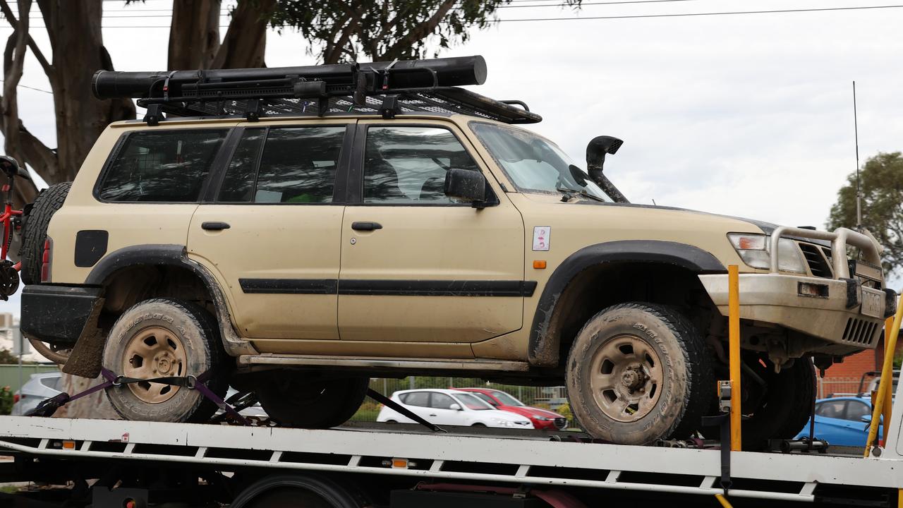 Greg Lynn’s 4WD was seized for forensic testing. Picture: David Caird