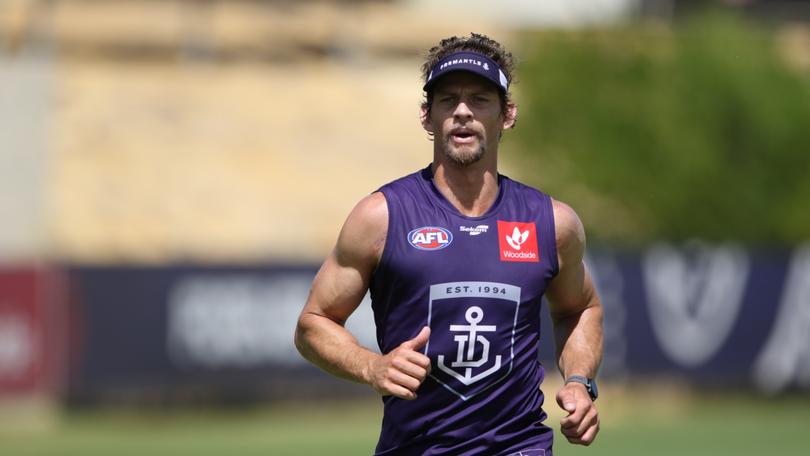 Nat Fyfe looks close to resuming with the main training group.