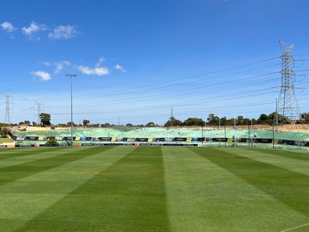 The sand patch has been painted green ahead of Friday's match simulation. Picture: Supplied