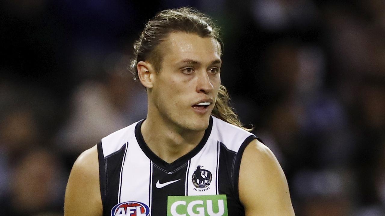 [PLAYERCARD]Darcy Moore[/PLAYERCARD] become a free agent at the end of the season. Picture: Dylan Burns/AFL Photos via Getty Images