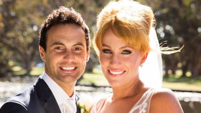 Supplied images of Cameron Merchant and Jules Robinson on Married At First Sight.