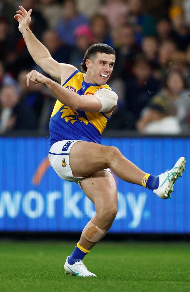 Eagles spearhead [PLAYERCARD]Jake Waterman[/PLAYERCARD] is set for a big payday. Picture: Michael Willson/AFL Photos via Getty Images.