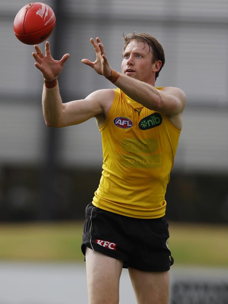 [PLAYERCARD]Dylan Grimes[/PLAYERCARD] was also in action after dealing with a calf injury. Picture: Michael Klein