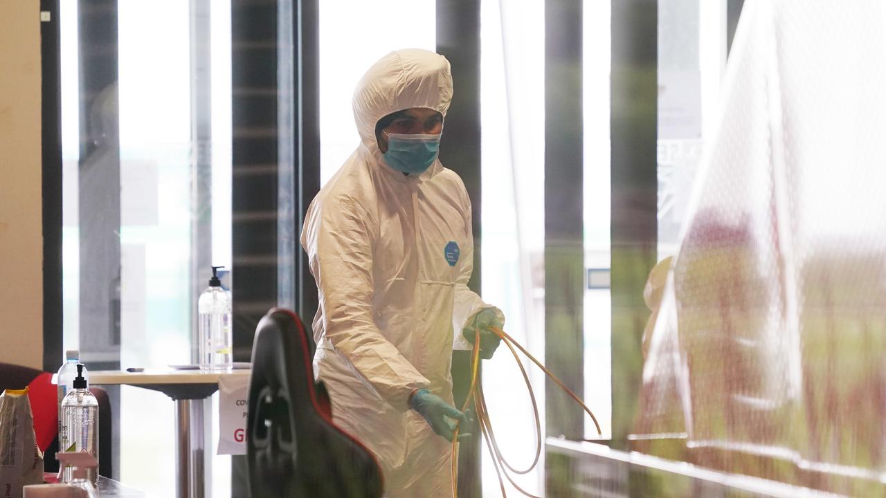 Cleaners deep cleaned the facility. Picture: AAP Images